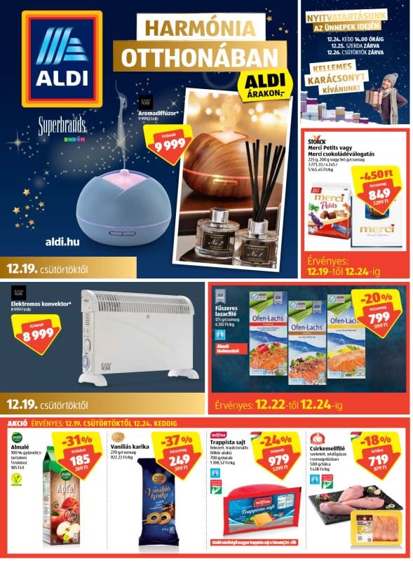 ALDI Akciós Újság Legújabb - 2019. 12.19-től-12.24-ig - 01 oldal