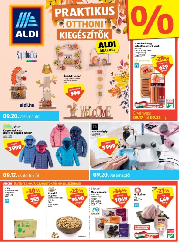 ALDI Akciós Újság Legújabb - 2020. 09.17-09.23. - 01 oldal